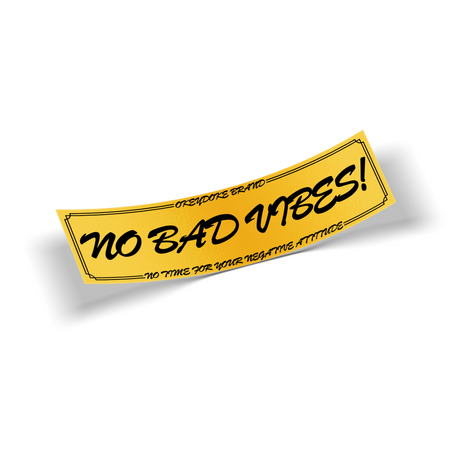 No Bad Vibes Sticker - Yellow