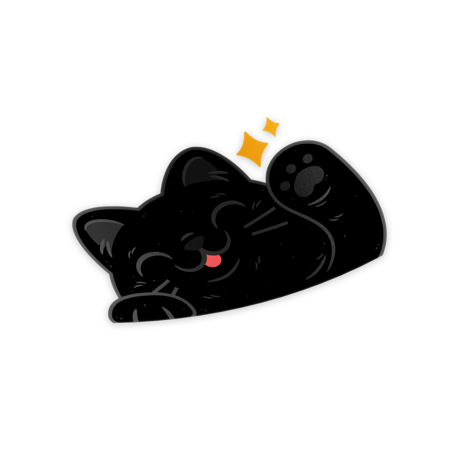 Black Cat Peeker Sticker